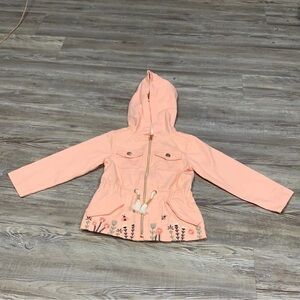 Peach Floral Raincoat